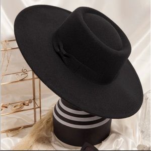 Black bolero  Fedora wide brim